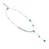 Teal | Silver | Firefly Glass Cascade Double Pendant